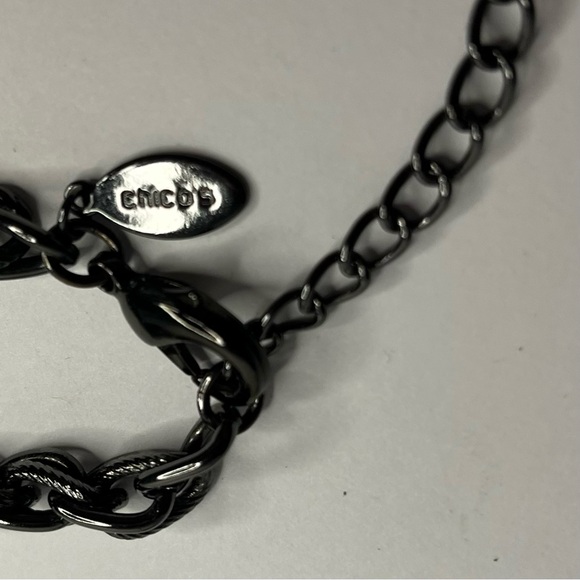 Chico's Elegant Midnight Blue Necklace Set. - Picture 2 of 3